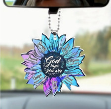 Sunflower Pendant Interior Rearview Mirror Home Wall Decoration Bag Key Chain