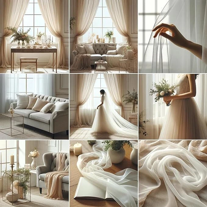 FabricLA 100% Polyester Hi Multi Chiffon Fabric - 60" Inches Wide - Sheer Fabric - Image 3 of 4