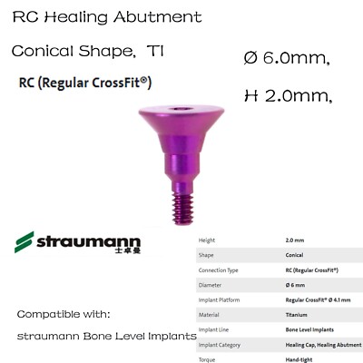 US Straumann RC Healing Abutment Healing Closure Fits ITI Bone Level Regular BLT