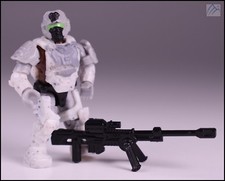 HALO MEGA BLOKS BLANCO UNSC MARINA CON RIFLE DE FRANCOTIRADOR MINI FIGURA CNK26 ESCUADRÓN VICTOR