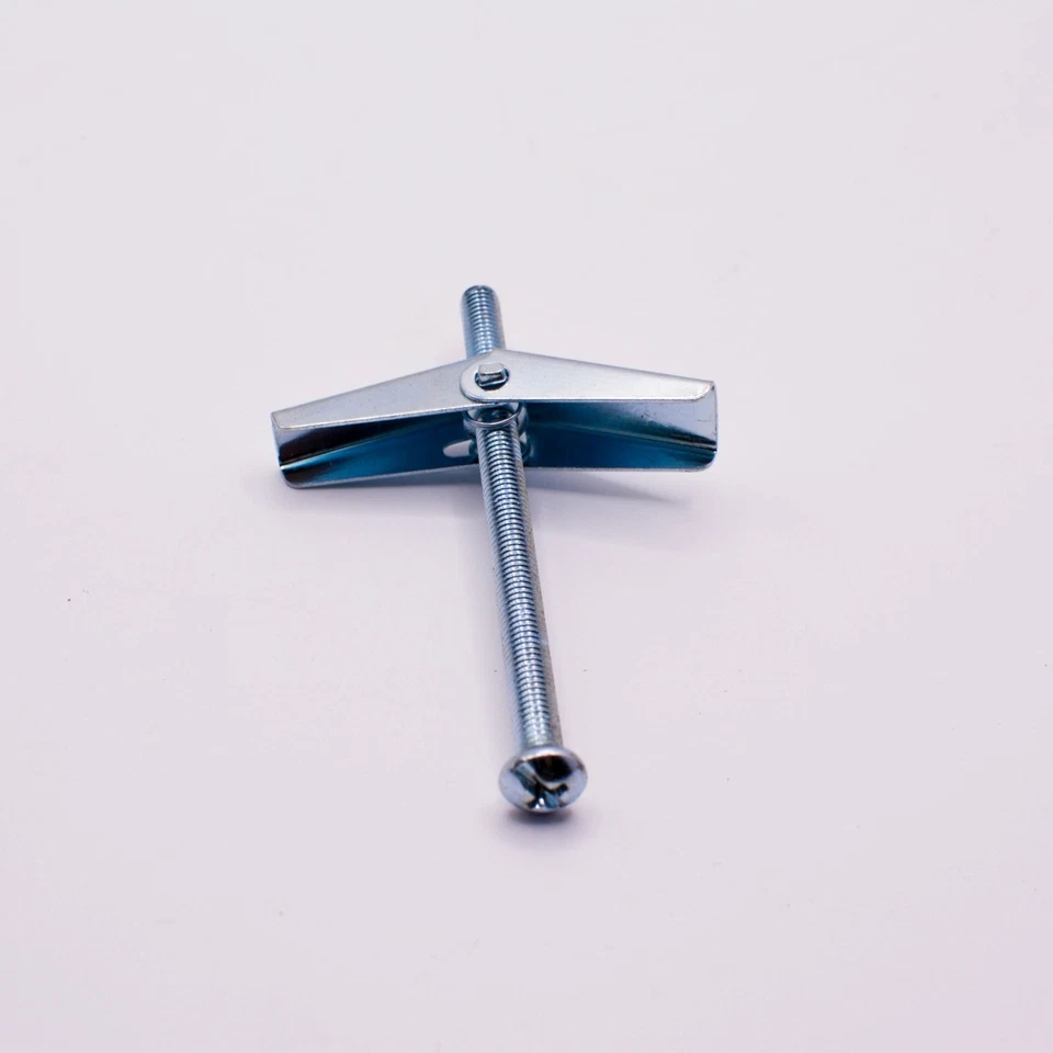 SPRING TOGGLE FIXINGS WITH SCREWS, HOLLOW CAVITY WALL ANCHORS PLASTERBOARD - Image 2 of 2