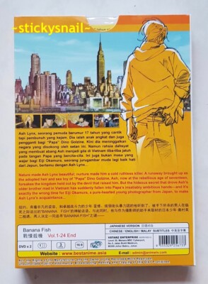 BANANA FISH DVD まとめ売り Anime DVD Banana Fish Vol. 1-24 End GOOD ENG SUB All Region