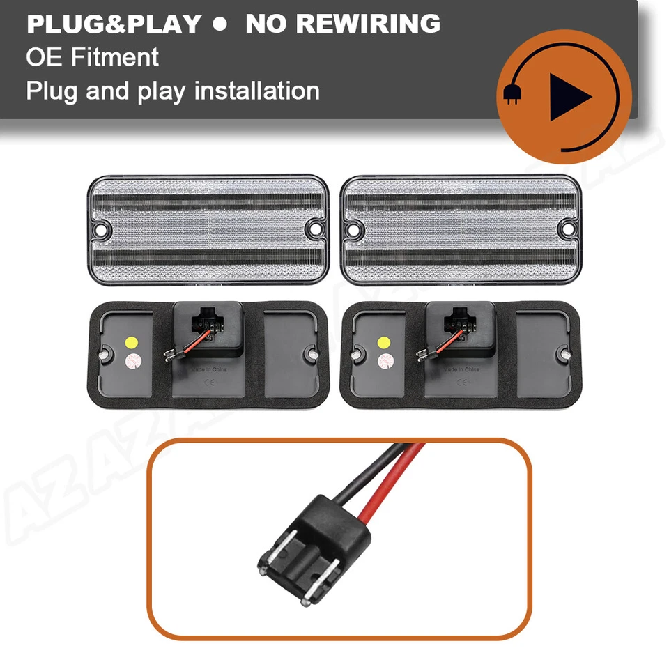 Luz marcadora LED delantera trasera lateral para camioneta Chevy C10 GMC C15 C25 C35 1968-1972 Foto 4 de 4