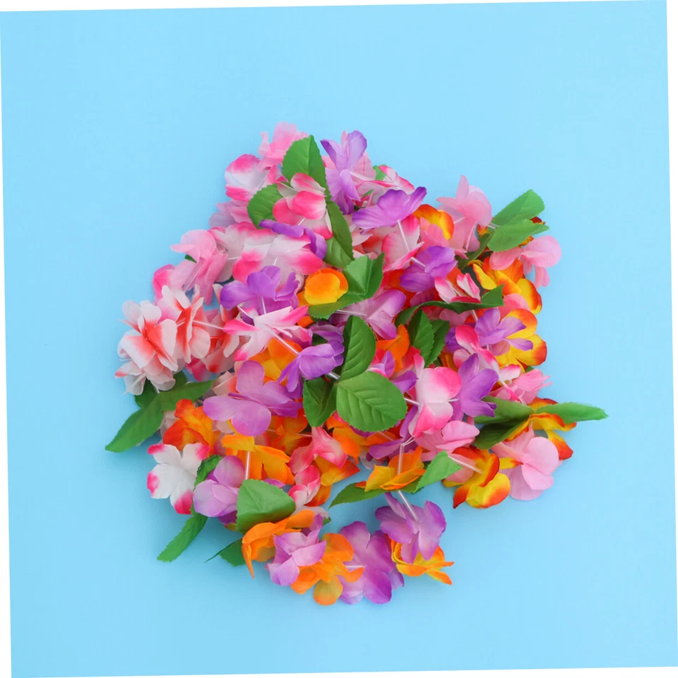 6 PIEZAS Corona de Flores Hawaianas Diadema Tocado Hawaii Luau Corona Tropical Foto 3 de 4