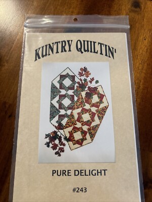 Pure Delight Table Runner Pattern #243 Kuntry Quiltin New