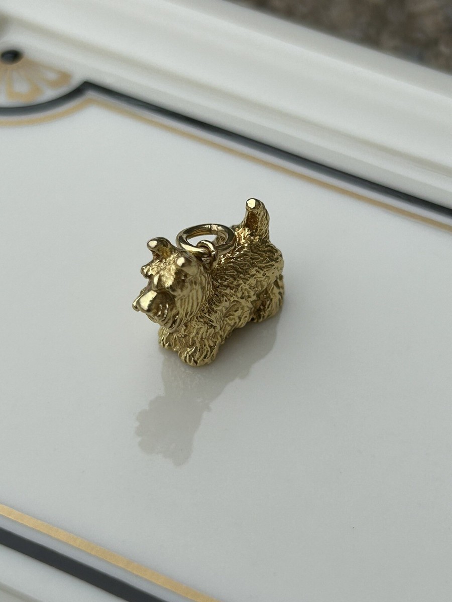Tiffany & Co 18K Yellow Gold Dog Scottish Scottie Terrier