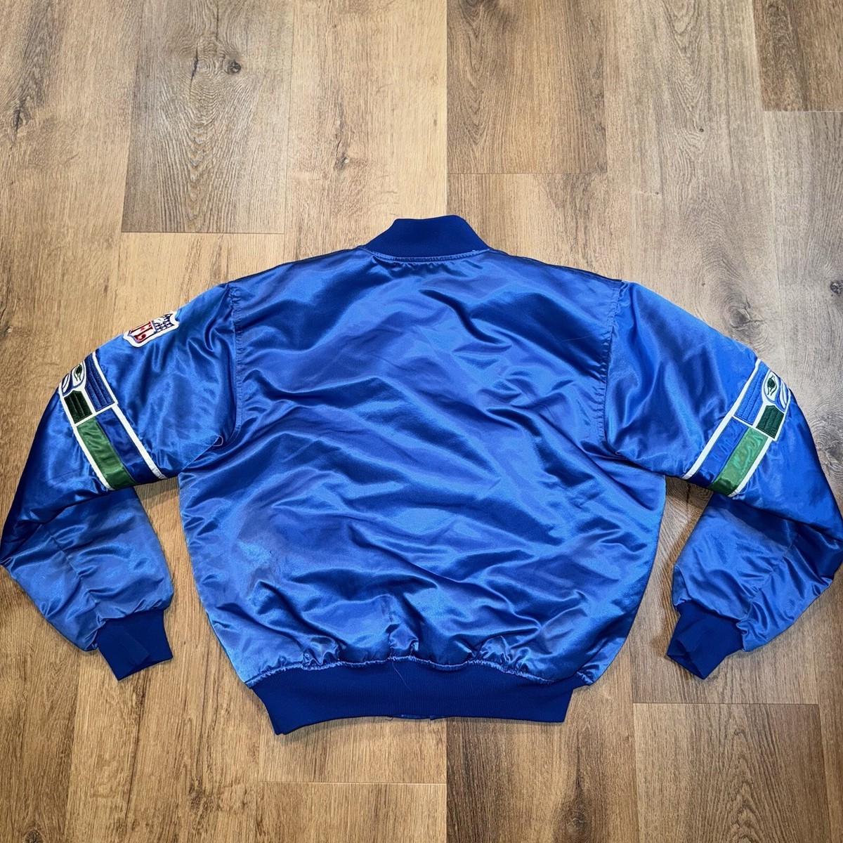 Seattle Seahawks Jacket Starter Bomber Satin Coat Vintage