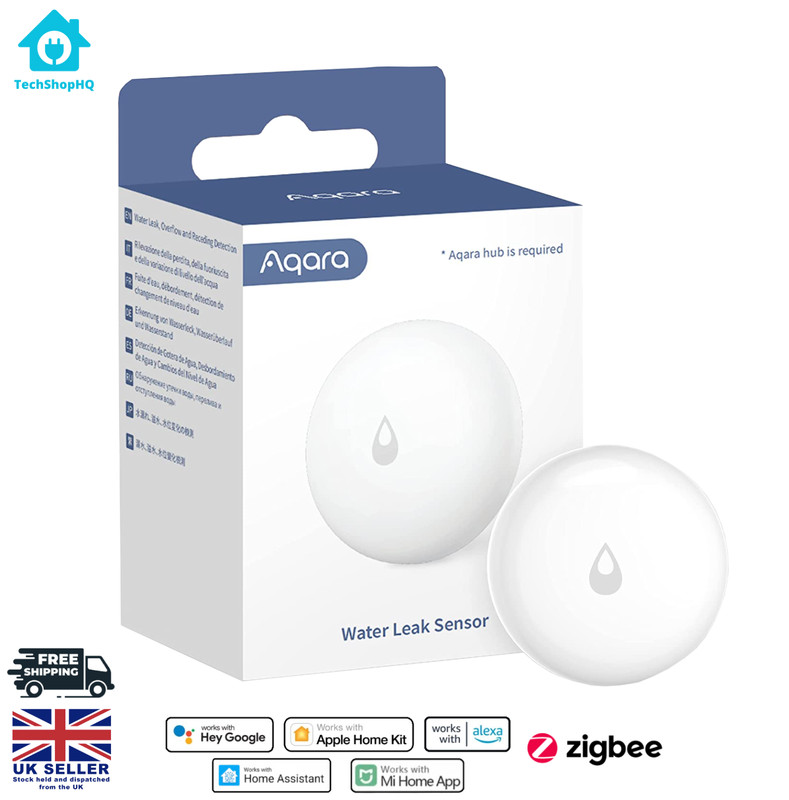 Aqara Water Leak Sensor | Zigbee | Alarm & Automation | HomeKit & Alexa