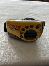 SONY SRF-M78 SPORTS WALKMAN YELLOW FM AM RADIO w RARE ORIG ARM WRIST BAND A VTG