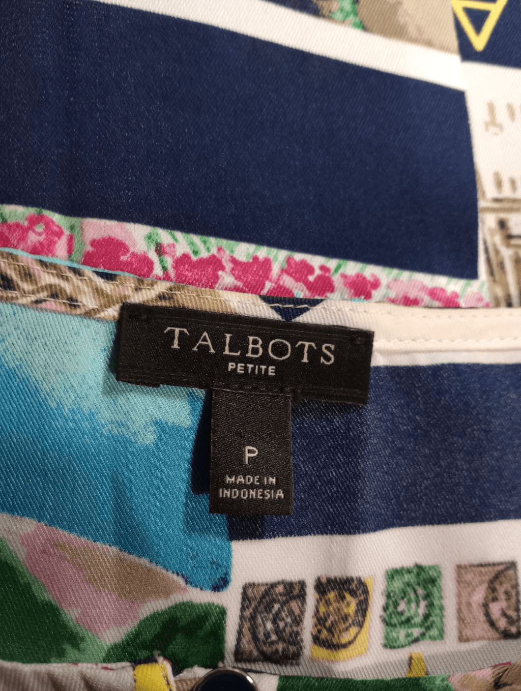 Talbots Shirt Ladies Extra Small Patchwork Sleeve… - image 7