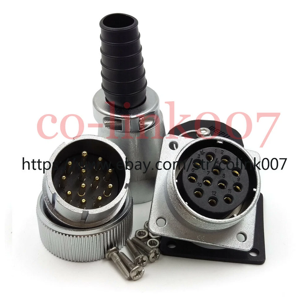 WS32 12pin Aviation Connector, 500V Bulkhead Industrial Plug Socket for LED - Image 3 of 4