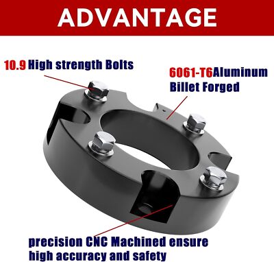 2" Front Leveling Lift Kit For 2007-2023 Toyota Tundra & Sequoia (4WD/2WD) – Aluminum Strut Spacers, 2-Year Warranty