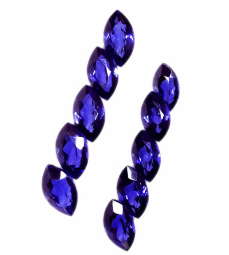 Lotto 10 pz tanzanite blu naturale 8-10 carati pietra preziosa sciolta certificata tanzanite W20 - Foto 12 di 13