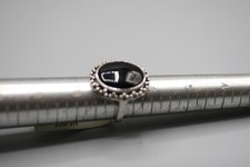 Oval Black Onyx Sterling Silver 925 Ring size 7.5 NF Thailand
