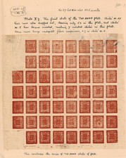 Nepal 1929 Sheet 2 Anna Last Printing of 1st Issue Designs