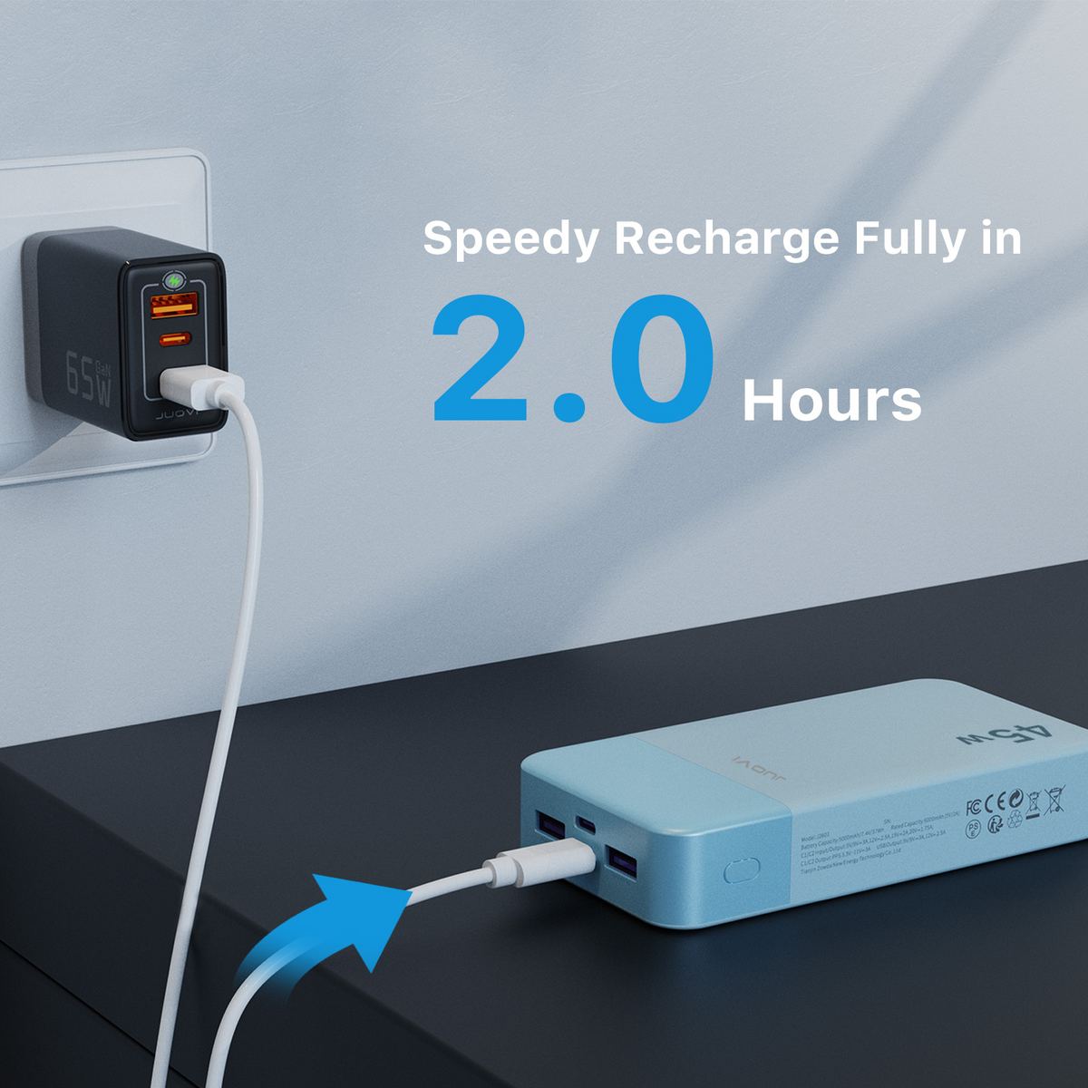 Batterie Externe, Chargeur Portable - Power Bank 20000mAh 45W Avec Cable Telescopique Type C Remax Fcp 30 Gris 6954851250913