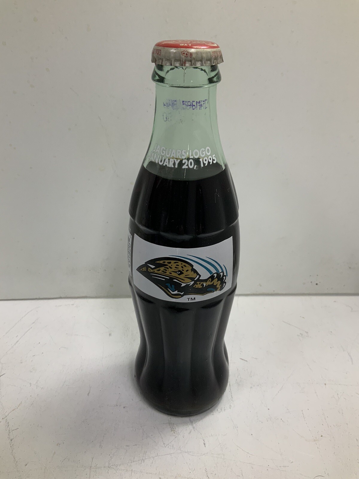 Coke CocaCola Jacksonville Jaguars Logo 8 oz Jan 20, 1995 Collectible