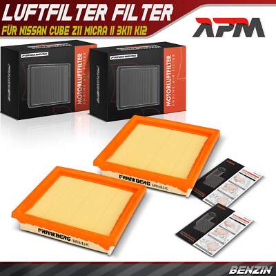 2x Luftfilter Filter für Nissan Cube Z11 Micra II 3K11 K12 Note E11 NE11 Benzin