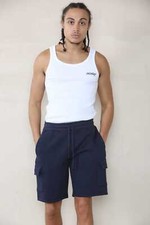 Cicay Mens Shorts Casual Sports Joggers Short with Elastic Waist - Navy