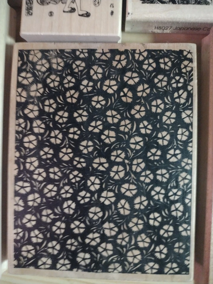 Lote de 29 sellos de tinta de goma bloque de madera temático asiático, nuevos y ligeramente usados Foto 2 de 4