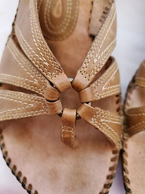 Clarks 70296 Tan Leather Open Toe Thong Wedge Heel Sandals Shoes Size 8 M  for sale online | eBay UK