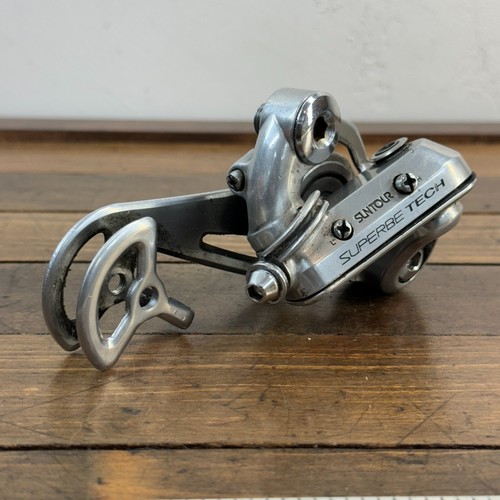 Vintage Suntour Superbe Tech Rear Derailleur NO PULLEY Long Cage Bolt On A4 - Picture 7 of 9