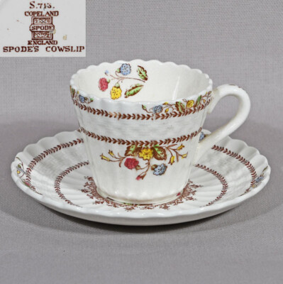 Spode Cowslip Demitasse Cup 2 1/8'' Tall Saucer 4 3/4''