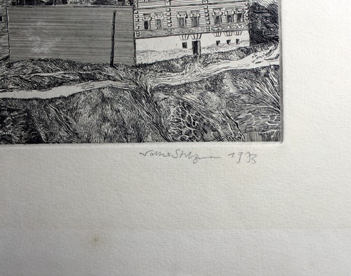 VOLKER STELZMANN - Pskow/ Pleskau (1973). Handsignierte Radierung. - Bild 3 von 5