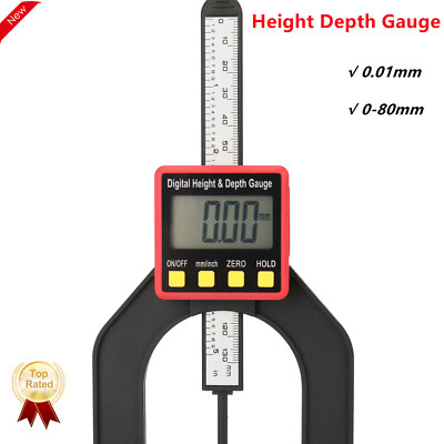 0-80mm 0.01mm Height Depth Counting Meter Woodworking Gauge Altimeter Ruler