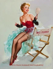 Woman Beauty Queen Holds Mirror 8.5x11" Photo Print Gil Elvgren Pinup Fine Art