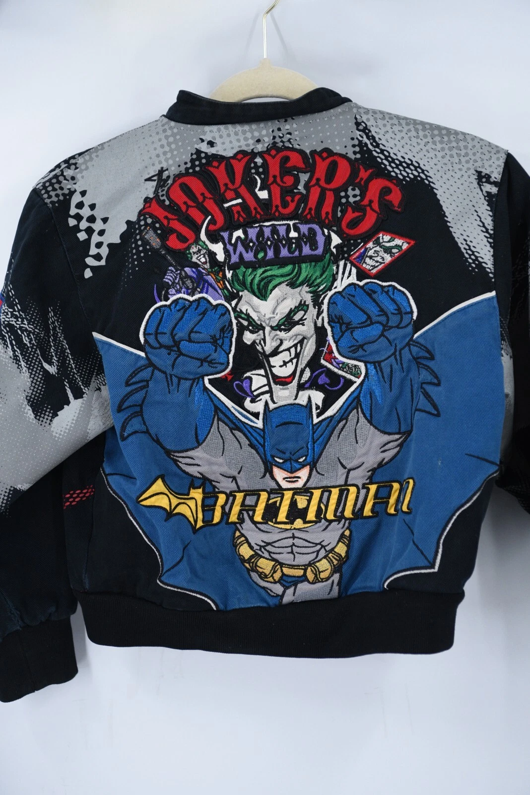 Batman Joker Jeff Hamilton Youth Medium Baseball Jacket