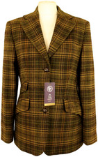 Magee Ladies Size 12 Brown Mix Tweed Jacket Bnwt