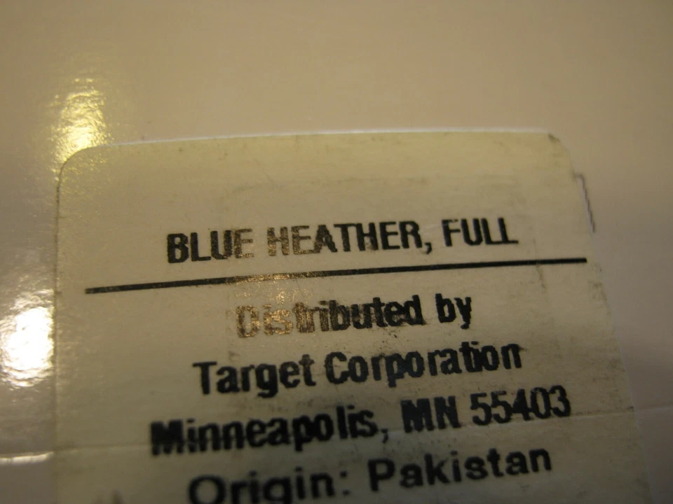 Room Essentials Sheet Set OEKO-TEX Standard 100  Blue Heather Full New - Image 4 of 4