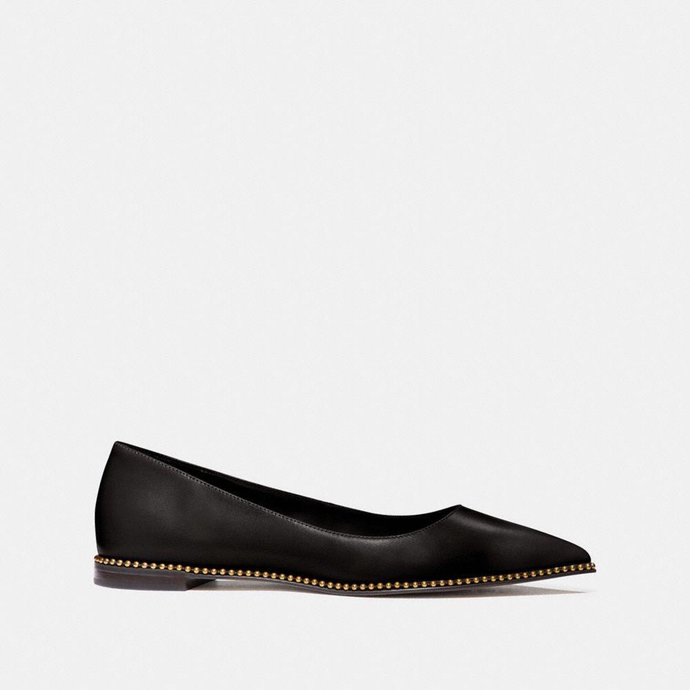 COACH Women's Viviana Pointed Toe Slide Flats Black Size 7 eBay