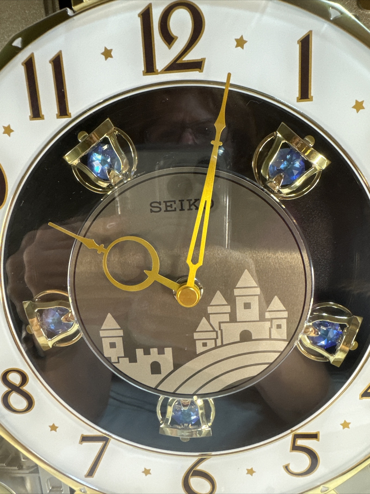 Seiko Melodies In Motion Swarovski Crystals Musical Wall Clock Beatles Songs eBay