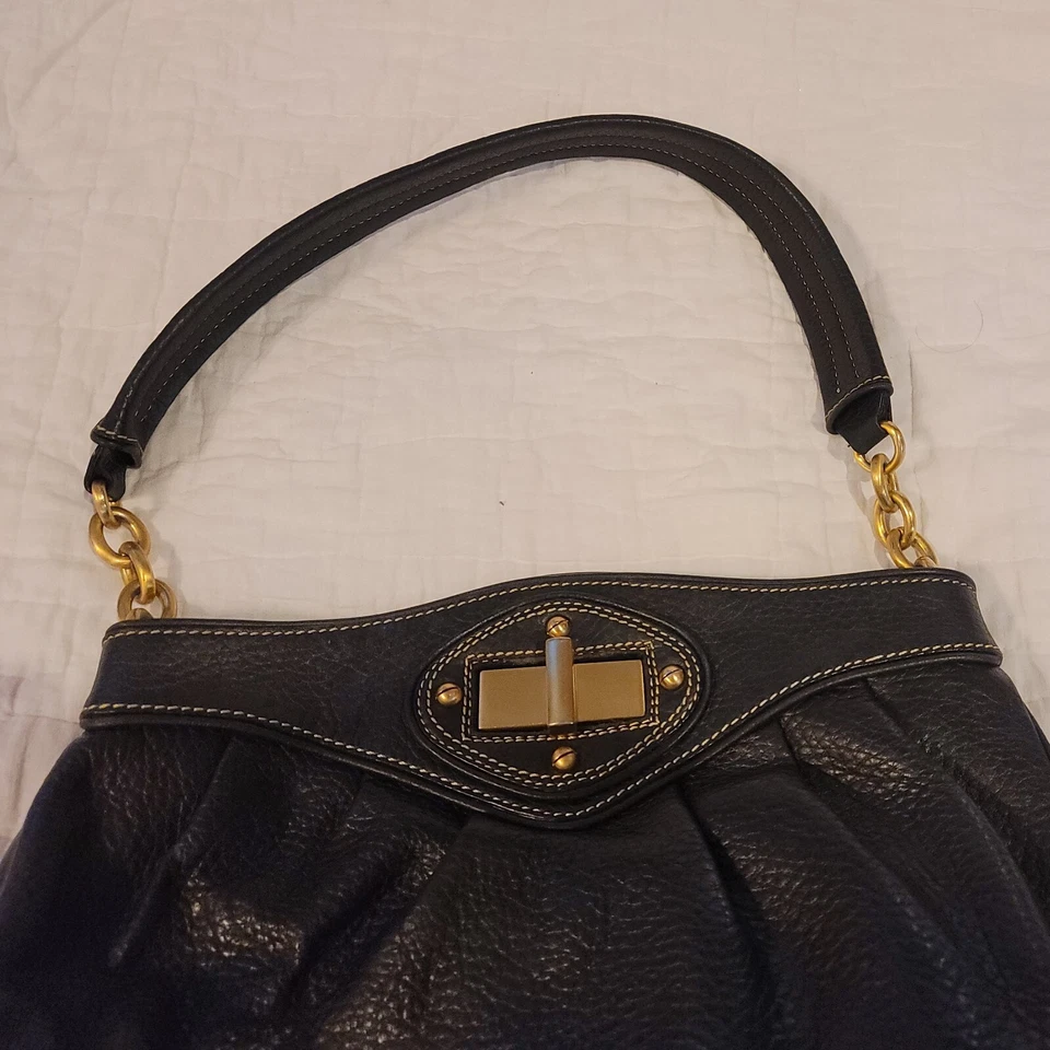 Maxx New York Rojo Guijarro Cuero Genuino Cartera Bolso de Hombro Bolso Hobo Foto 2 de 4