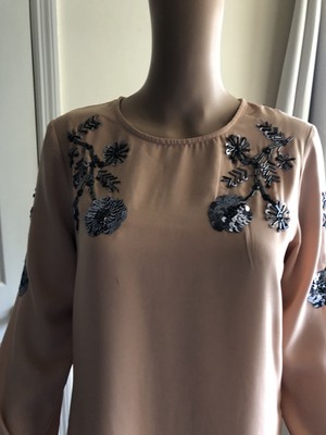 Mudo Collection Banyan Elbise Powder Color Lined Size M  Shift Dress