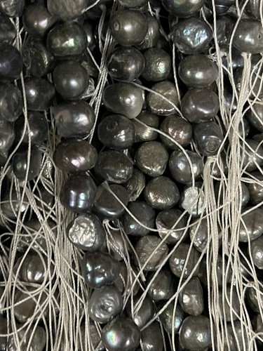 6-8 mm Natur Schwarz Echt Süßwasser Perle Rund Lose Rondel Kieselstrang 15 Zoll - Bild 6 von 10
