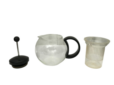 Bodum Vintage Mini Glass French Press Round Coffee Pot Maker