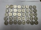 US Washington Quarters - Roll of 40 Coins  1964 - Circulated - 90% Silver