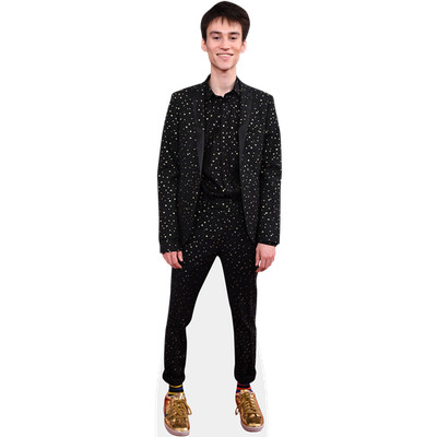 Jacob Collier (schwarze Jacke) lebensgroßer Ausschnitt