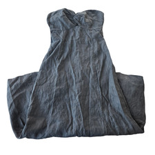 Madewell 100% Linen Cutout Strapless Midi Dress Size 00 NWT 