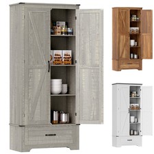 HOMCOM Farmhouse Pantry Cabinet, Kitchen Cabinet