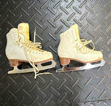 Jackson Classique Figure Ice Skates Size 5 White Lace-Up Pair MPN 1890