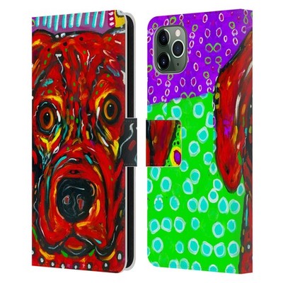 OFFICIAL MAD DOG ART GALLERY DOGS 2 LEATHER BOOK CASE FOR APPLE iPHONE PHONES