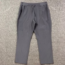 Angie Uniforms Scrub Pants Womens XL Gray Drawstring Elastic Waist Cargo