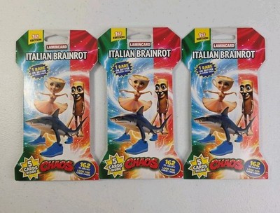 LAMINCARD Italian Brainrot 1st Edition Trading Cards - Lot Of 3 - Brand New 