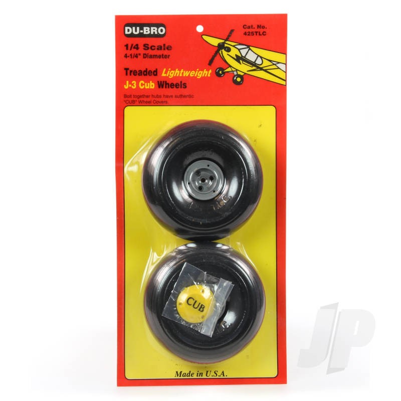 Dubro DB425TLC 4.25"" (108mm) Piper J3 Cub 1/4 Scale Wheel For RC Model Aircraft