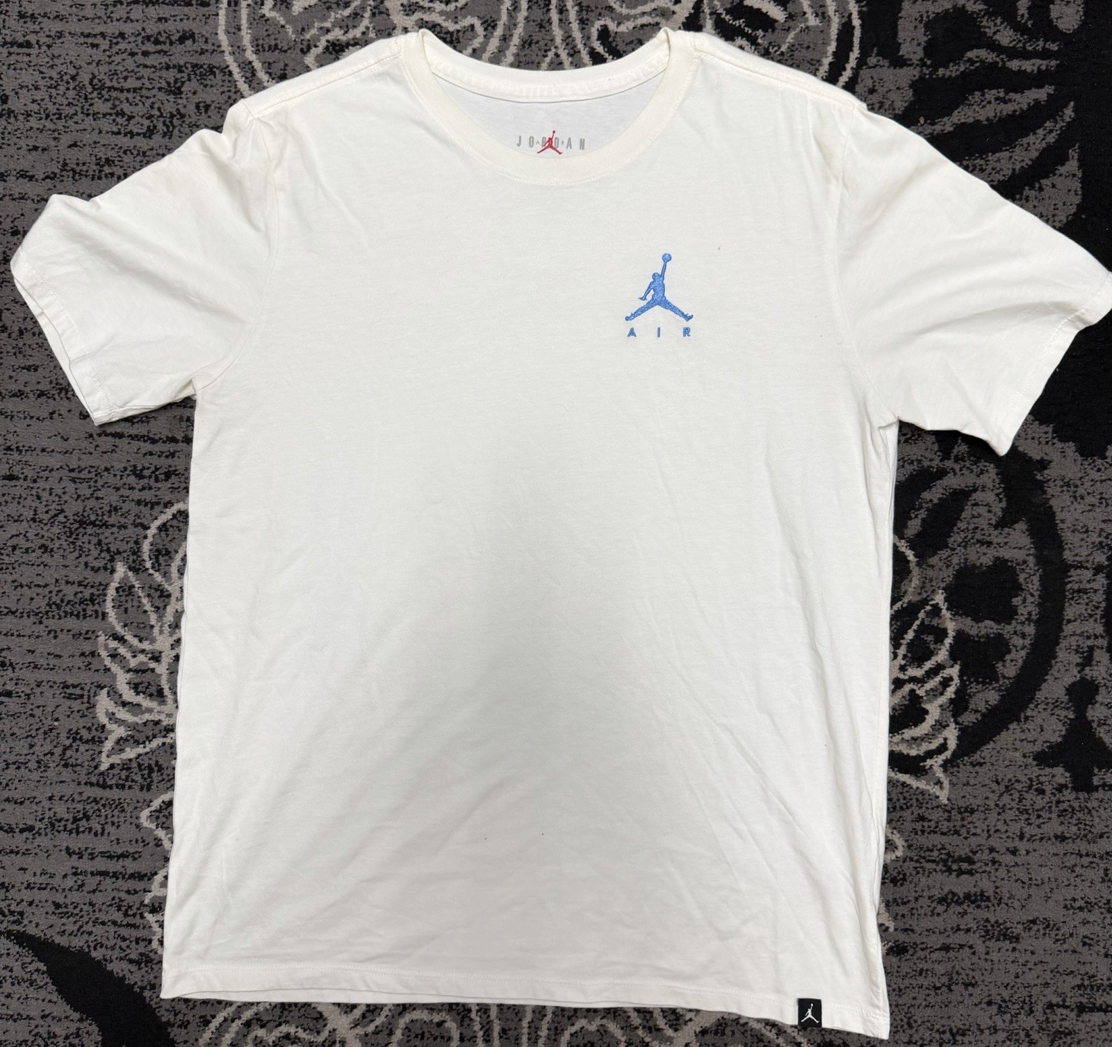 Jordan White T-shirt With Blue Logo Size L #basketball