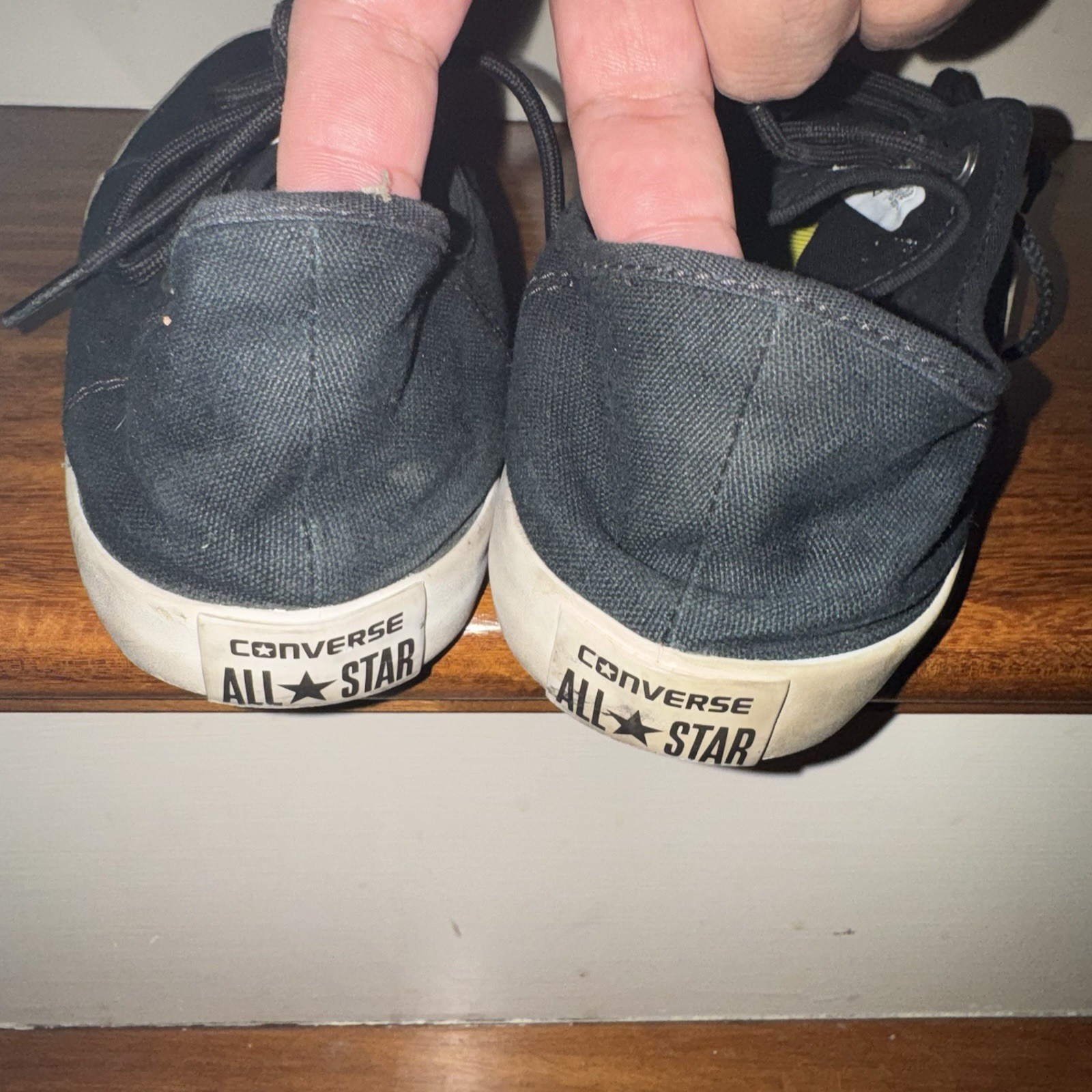 Converse Riff Ox Shoes Womens Sz 11.5 black Canvas Lace Up Sneakers thumbnail 5